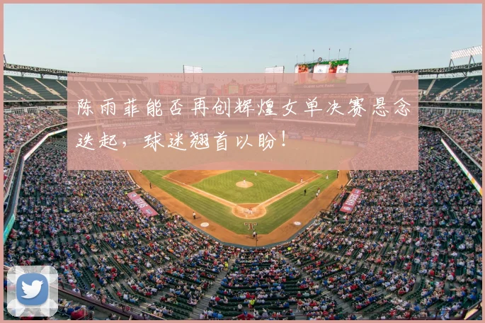 陈雨菲能否再创辉煌女单决赛悬念迭起，球迷翘首以盼！